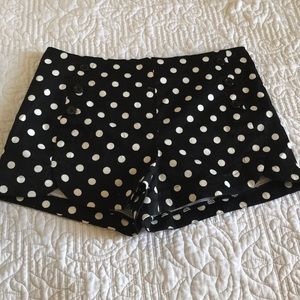 Forever 21 Black and White Polka-Dot Shorts